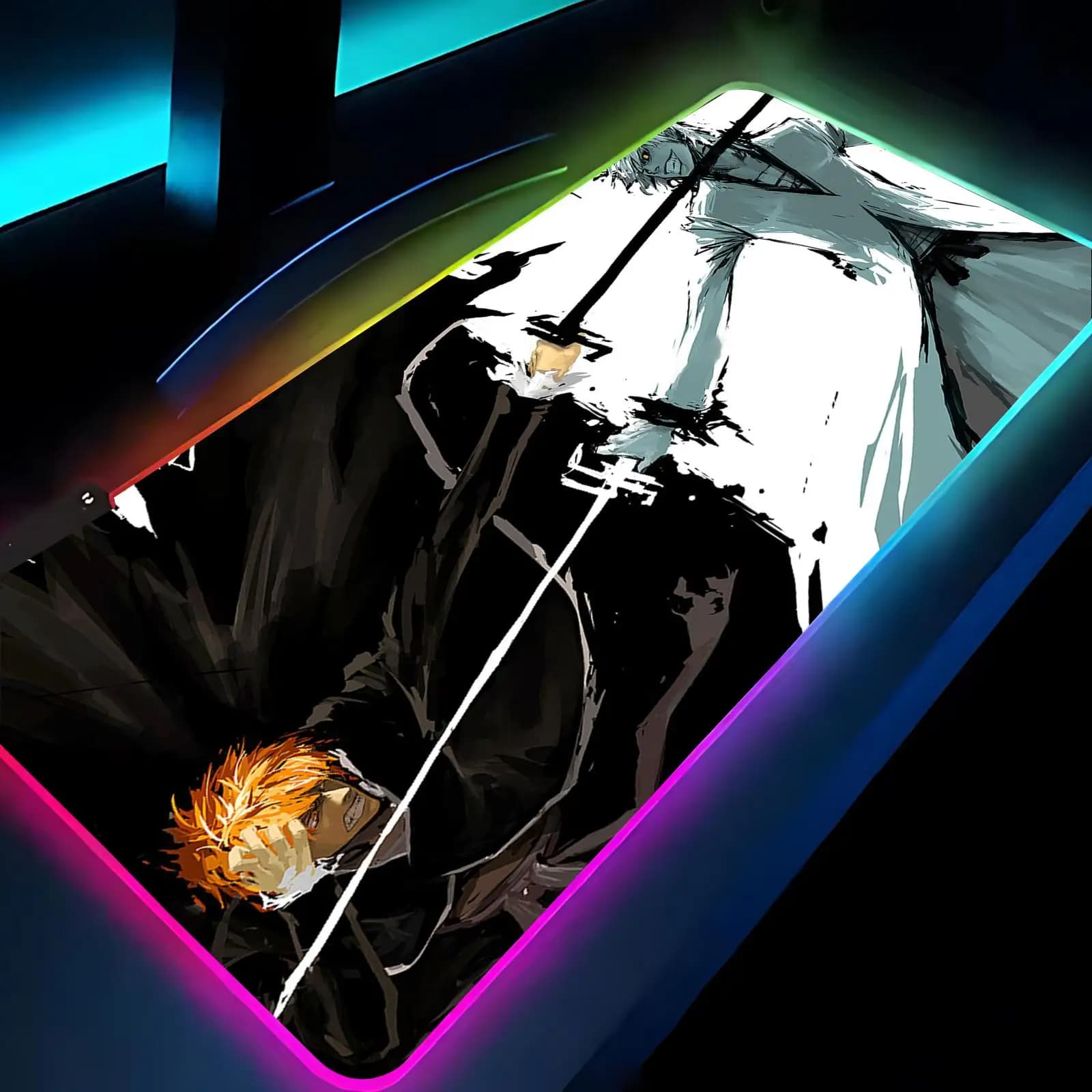 Bleach Mouse Pad Anime Gaming Mouse Pad LED Table Pads Backlit Rubber Desktop XXL RGB Desk Mats