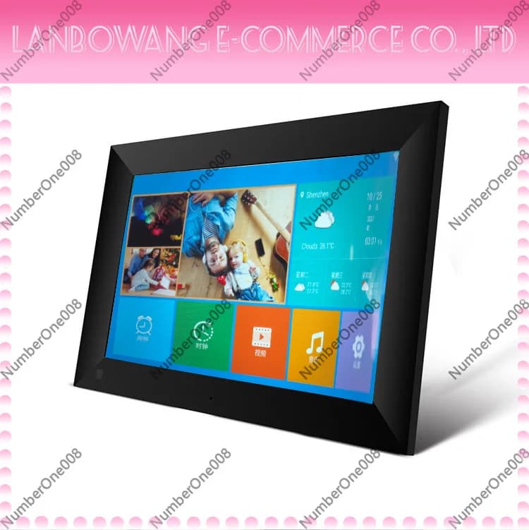 10.1 Inch Touch Screen WiFi Digital Cloud Photo Frame Wireless Image & Video Transfer From Phone