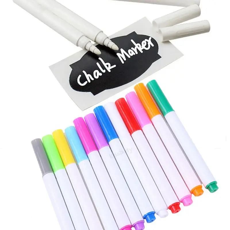 Penna cancellabile con gesso liquido bianco 1/4/7/12 pezzi/set pennarello artistico per finestre in vetro lavagna elettronica lavagna finestra penna bianca