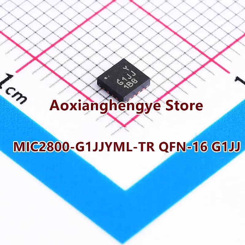1PCS MIC2800-G1JJYML-TR QFN-16（Marca: G1JJ）Flash da 64 Mbit (8 MB), IC di gestione dell'alimentazione, EEPROM da 1 Kbit