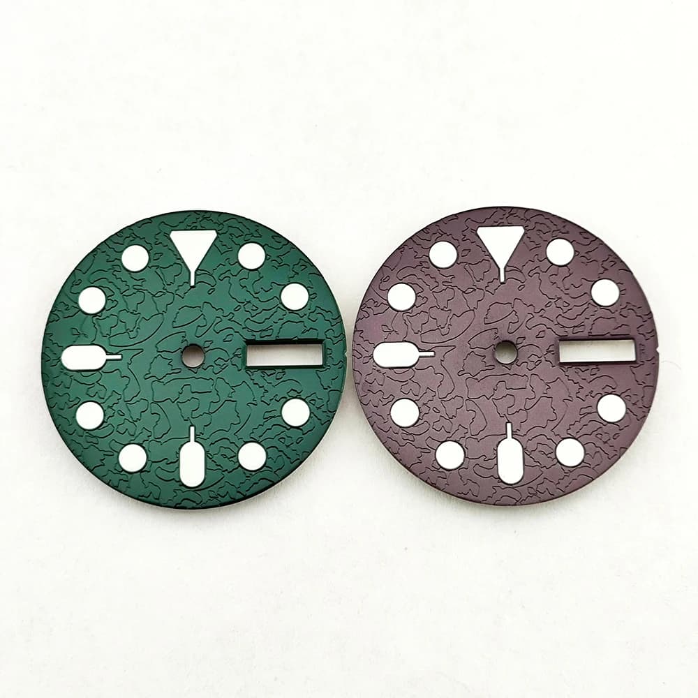 NH35 dial 28.5mm dial green luminous lumen sterile dial suitable for NH35/36 movement men watch dial Watch accessories
