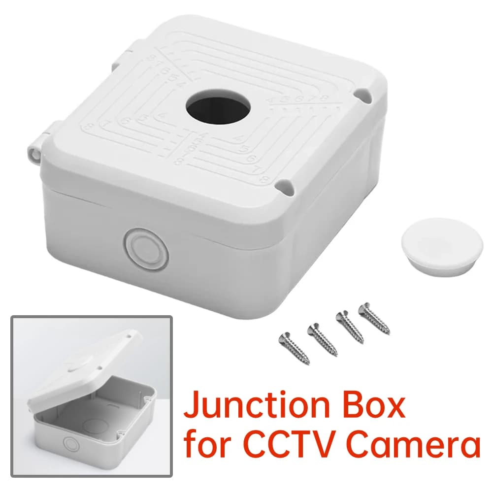 CCTV Camera Waterproof Junction Box Video Cable Box Power Cable Box Outdoor Electronic Camera Protection Box White