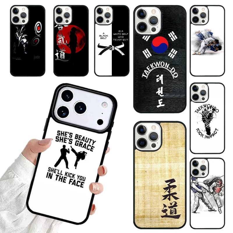 Kung Fu Taekwondo Martial Arts Phone Case For iPhone 17 16 15 14 13 12 11 Pro Max 17air Shockproof Cover Fundas