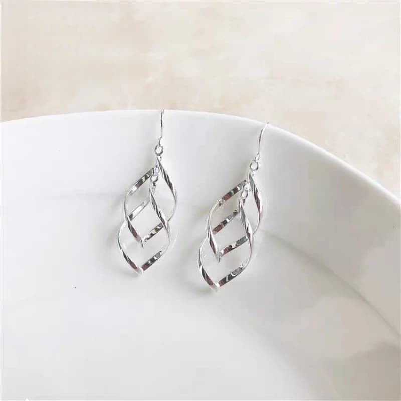 Orecchini geometrici in argento sterling 925 Orecchini eleganti da donna con design semplice e alla moda, regali squisiti di lusso