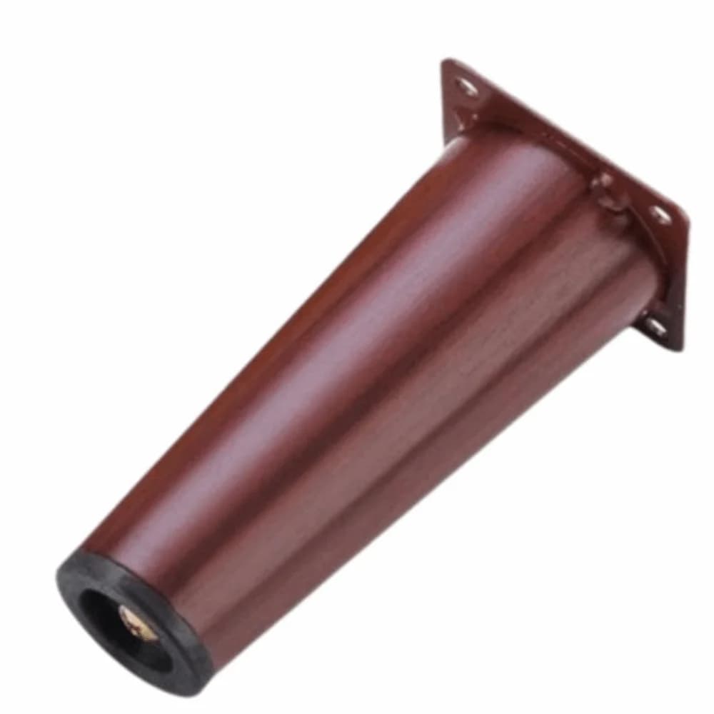 4 Pezzi Piedini per Mobili Effetto Legno, Design Antiscivolo, Moderni Piedini Corti per Mobili, Stile Inclinato, Piedini di Ricambio Obliqui e Dritti per Divano