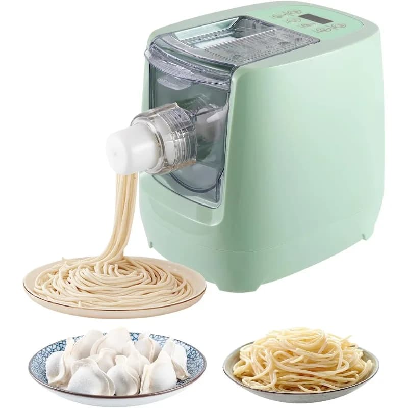 Macchina Elettrica per Pasta, Macchina Automatica per Spaghetti e Fettuccine, con 13 Dischi, Tazze Dosatrici e Contenitore per Farina