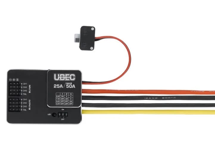 Modulo Hobbywing UBEC 25A HV 3-18S, Alimentatore Esterno 25A per Droni FPV Mini Racing Quadcopter Fai-da-Te