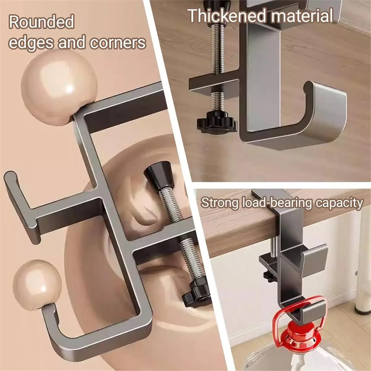 2026 New Headphone Stand & Hook - Under Desk Headset Holder Clamp Mount for Gaming Headphones, Backpacks, Purses, Coats