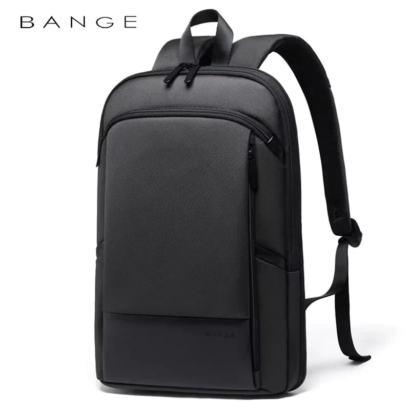 BANGE Zaino per laptop da 15,6 pollici impermeabile da uomo d'affari Moda maschile Moda classica da viaggio Borse a tracolla scalabili leggere per moto e motociclista