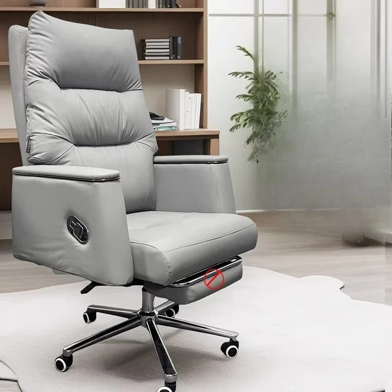 Sedia da Ufficio Ergonomica per Studio, Conferenza, Gaming, Computer, con Cuscino e Braccioli, Arredamento per Salone