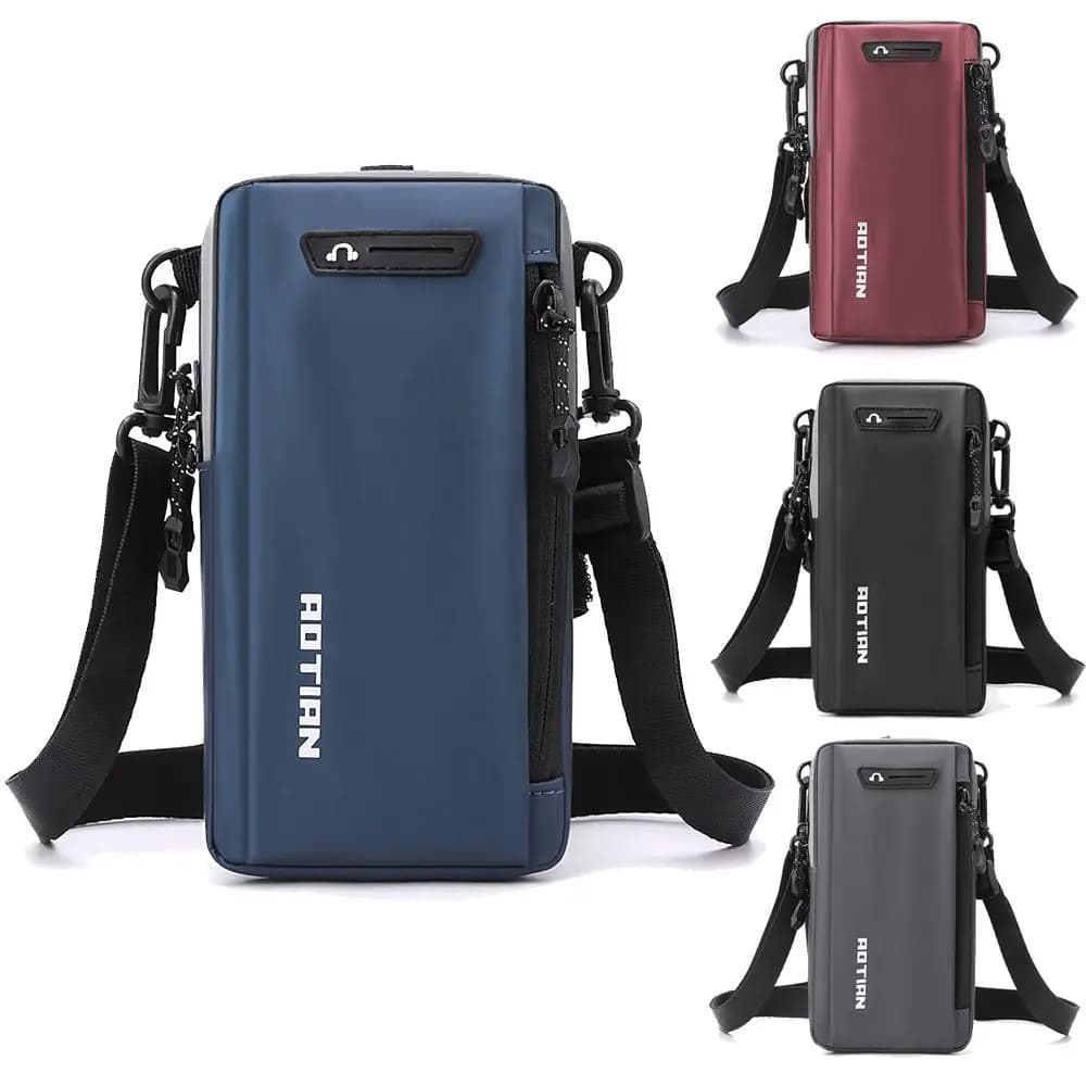 Borsa da viaggio Cintura impermeabile con cerniera Borsa per telefono sottile Mini marsupio Borsa casual da uomo Sport Fanny Pack Tasca per telefono