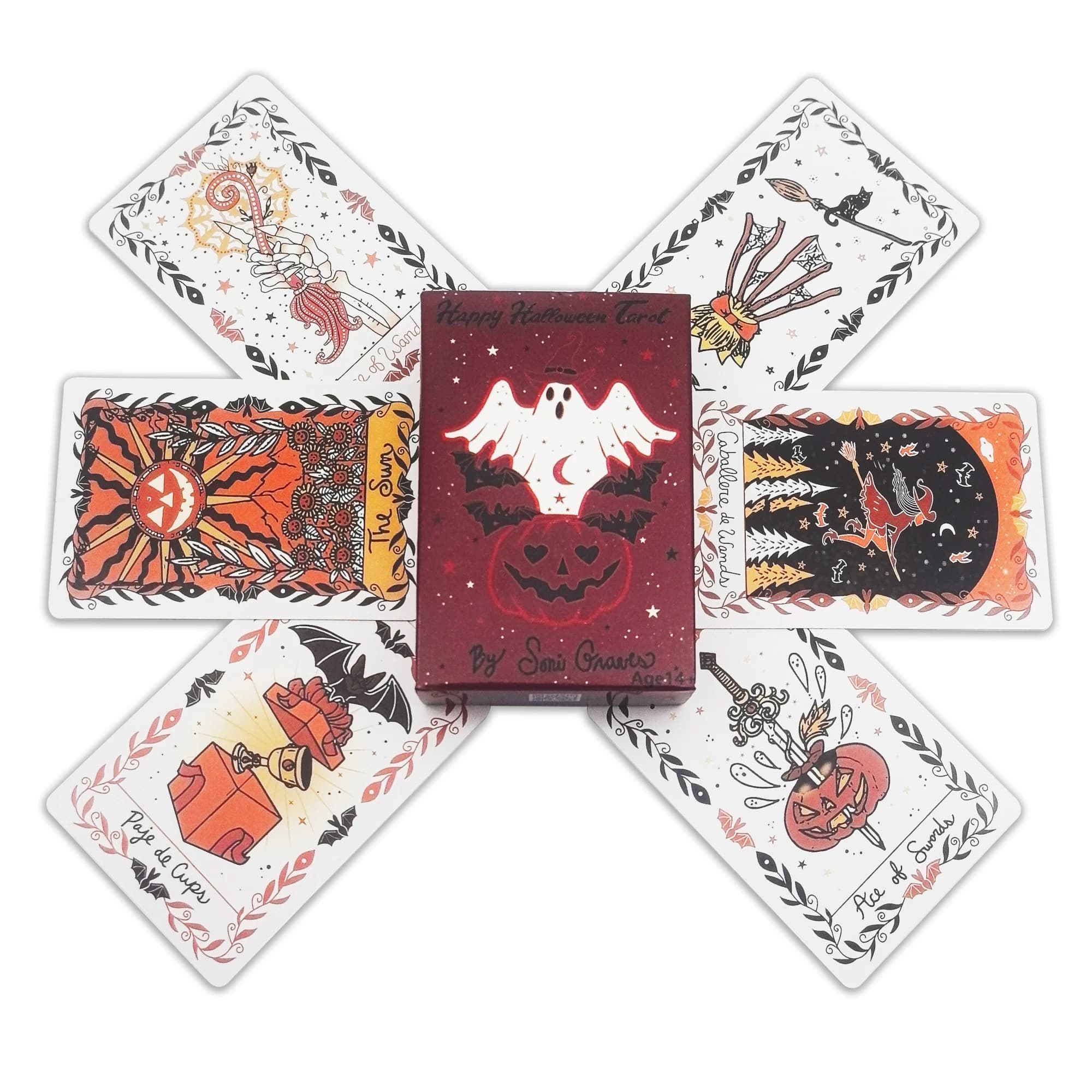 NUOVE carte dei tarocchi Happy Halloween Fortune Telling Divination Gioco da tavolo Regalo di carte Oracle