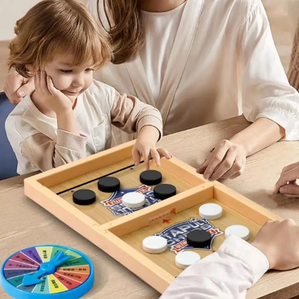 Gioco da Tavolo Sling Chess, Hockey da Tavolo, Gioco Interattivo Genitore-Figlio, Gioco Veloce e Divertente in Plastica