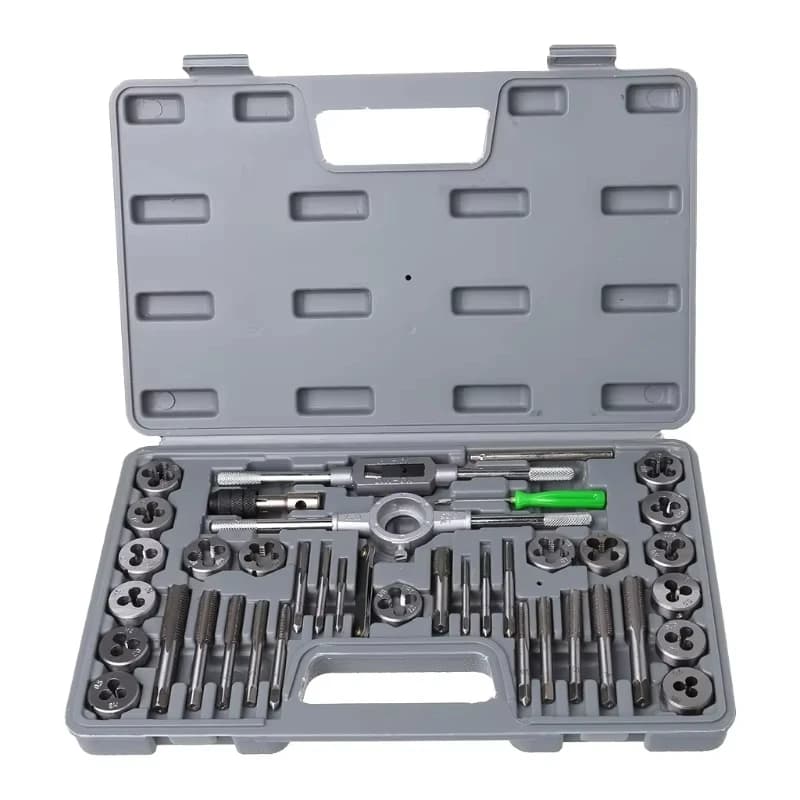 Set of 40 pieces for metric thread, hand tools for threading, tungsten carbide thread tips, T key, screwdriver