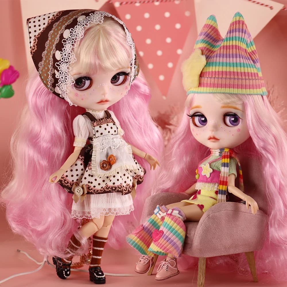 Dopamine Maid Ooak ICY DBS Blyth Doll Matte Face Hanp-Painted Makeup1/6 BJD Azone S Anime Girl