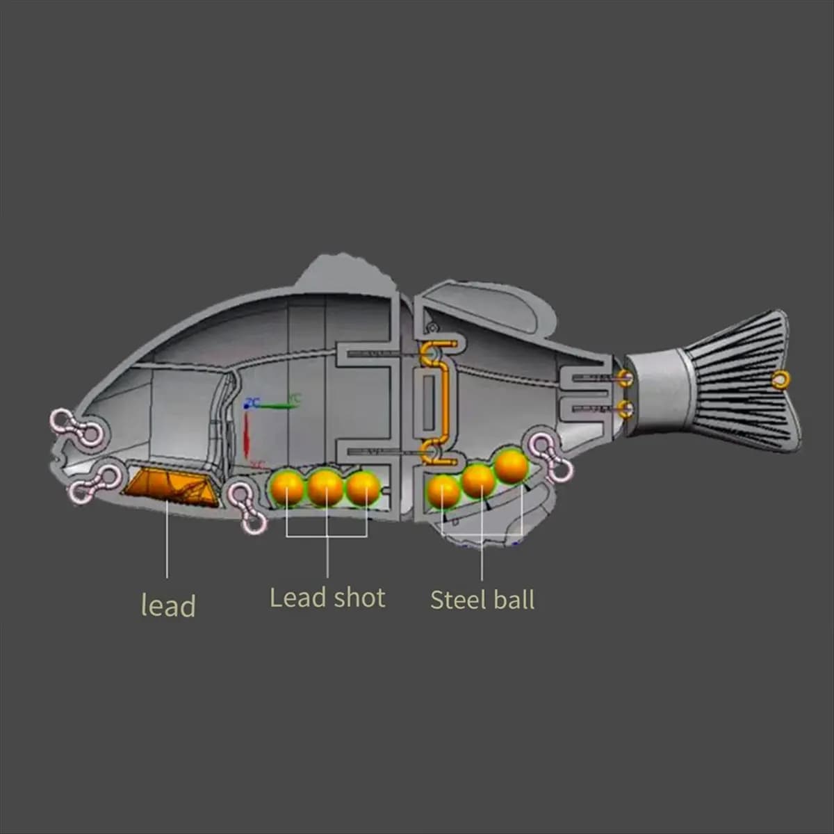 Esclusivo esca da pesca galleggiante 160mm 70G esca snodata Hunter Pala Luccio Muskellunge Bass Fishing