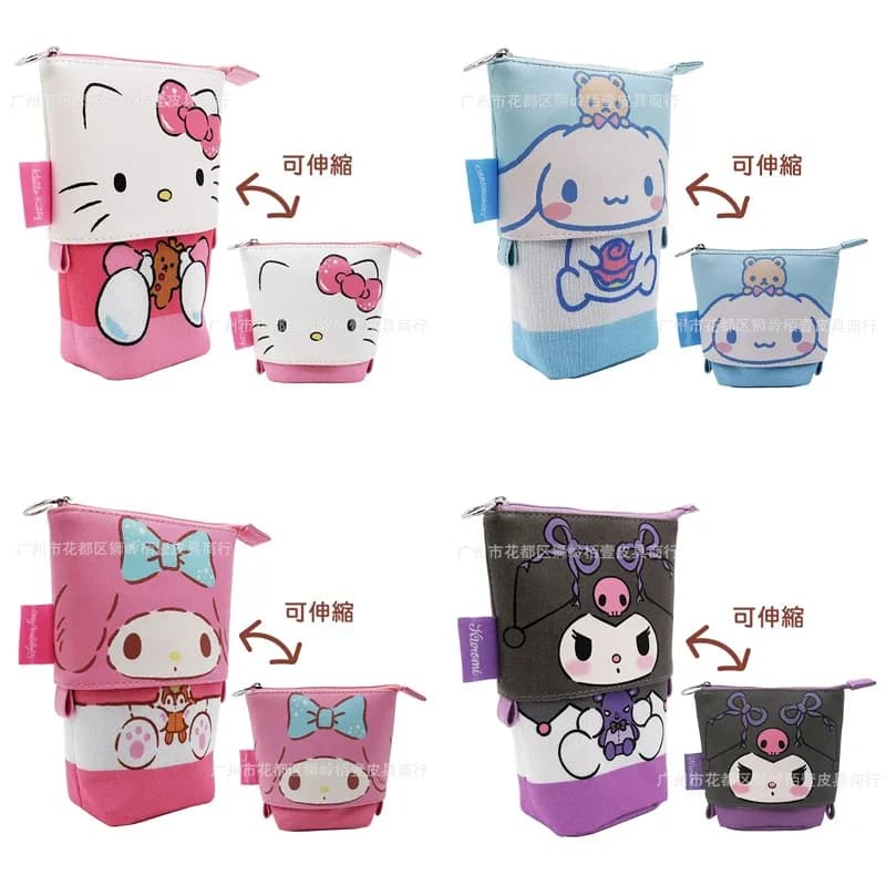 Astuccio Portatile Sanrio: Nuovo Portapenne Telescopico Kawaii con Personaggi Anime Cartoon - Scatola Cancelleria Hello Kitty