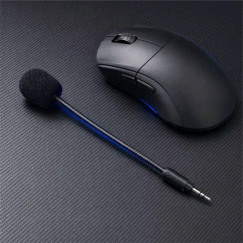 3.5mm Plug Detachable Microphone Bendable HiFi Replacement Game Mic for Logitech G233 G433 Gaming Headset