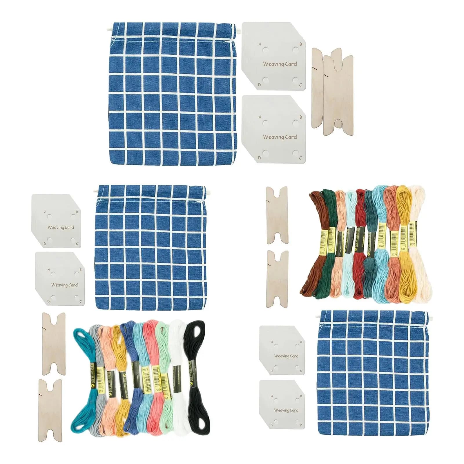Plastic Tablet Weaving Cards Set Weaving Tools Kit Accessory for Inkle Loom Bracelet Making and Arts and Crafts Supplies