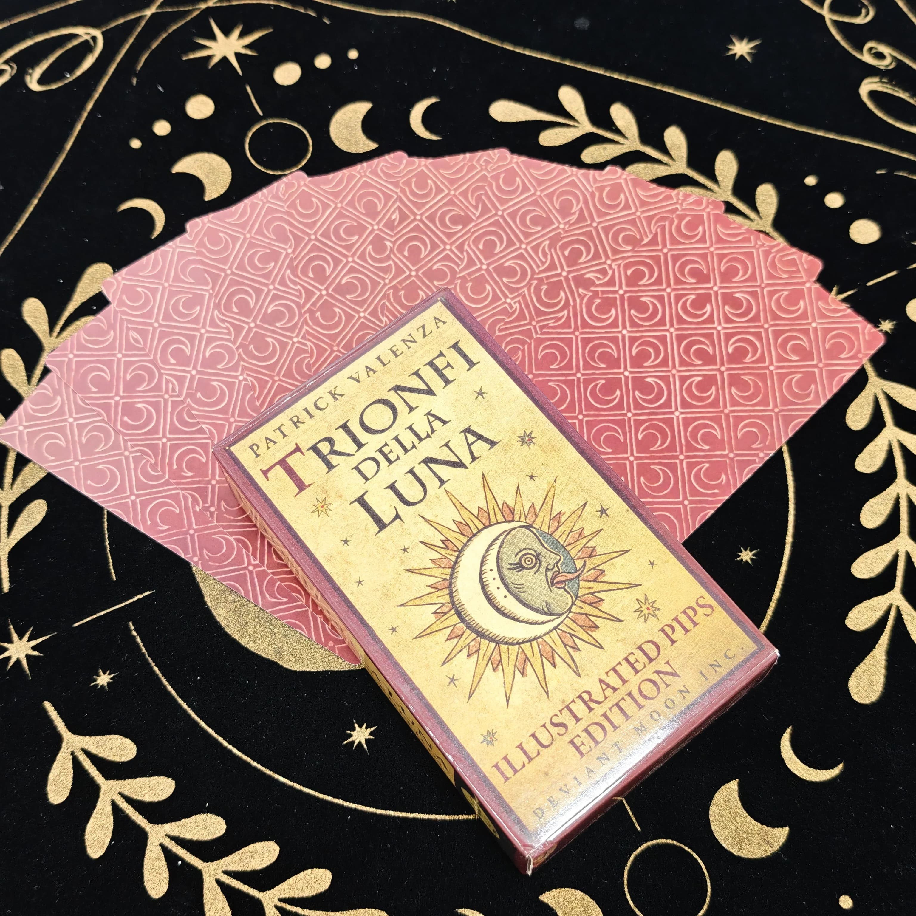 12x7 cm Trionfi della luna Tarocchi 78 Carte Versione inglese Mazzo di tarocchi principianti in mente per prendere l'intimidazione fuori lettura