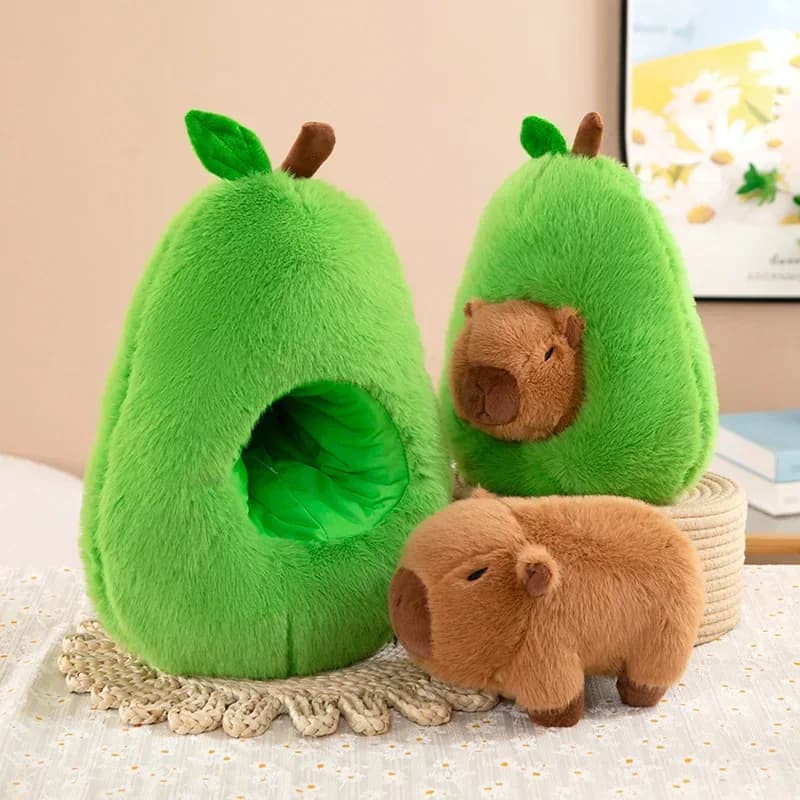 35 cm *** Cavallo Peluche Capibala Bambola Animale Morbido Avocado Mouse Peluche Avocado Bambola Regalo per Bambini e Ragazze Capibara Cuscino