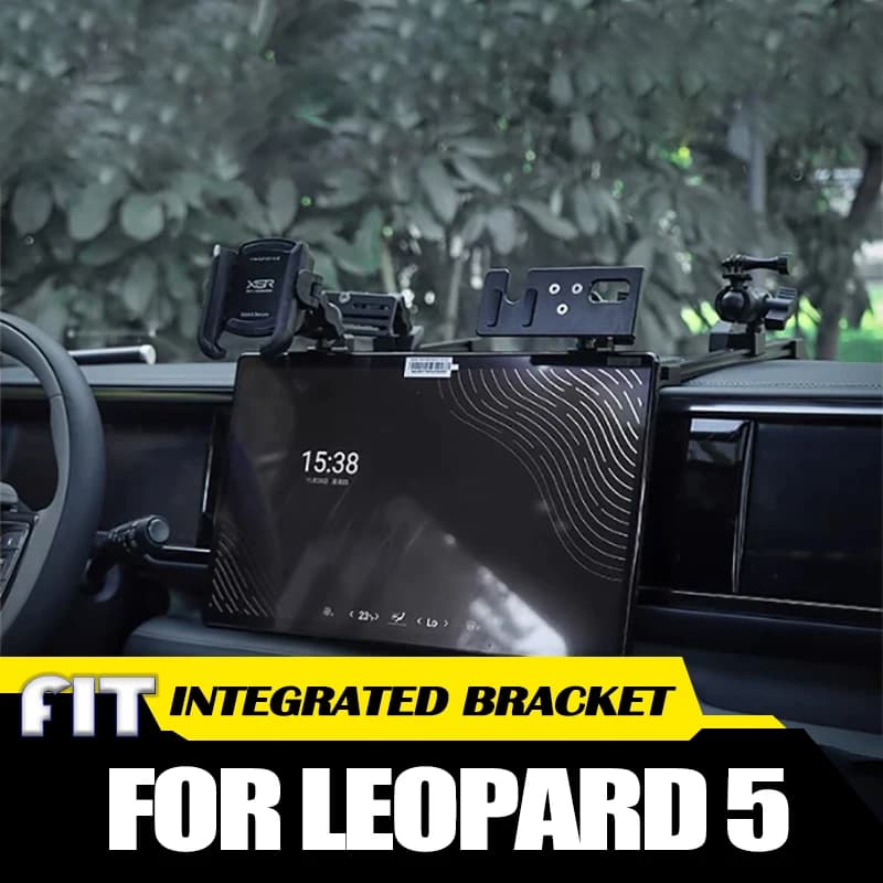 Staffa integrata per cruscotto di controllo centrale adatta per parti del supporto del telefono interfono per autoradio BYD Equation Leopard 5 2023 2024