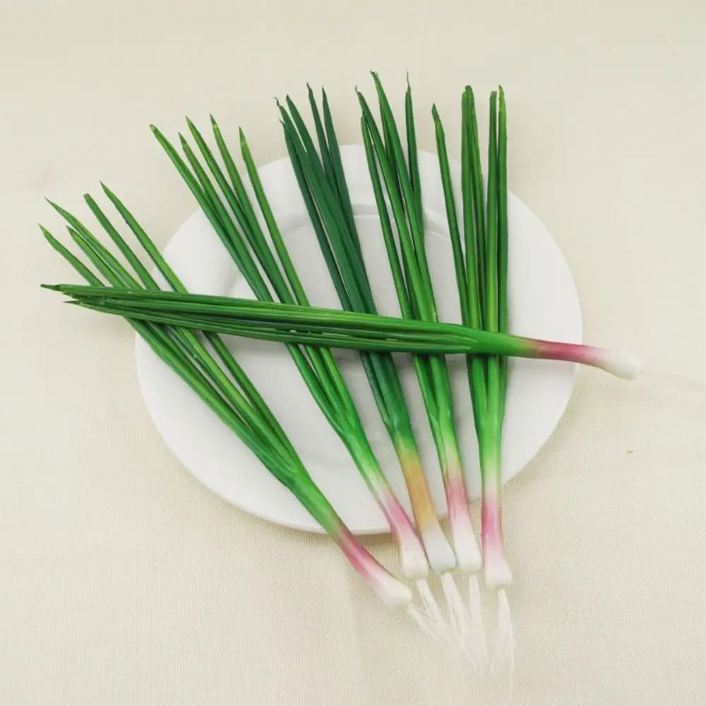 Decorazione per Cucina, Cipolla Verde Artificiale Realistica in PU, Pianta Vegetale Finta, Modello di Cipollotti Simulati per Bancone