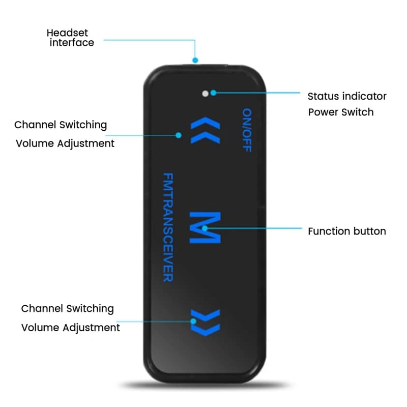Y16A 2 pezzi mini walkie talkie 400-470 MHz radio bidirezionale 3 W ricetrasmettitore auricolare paraorecchie alimentato tramite USB