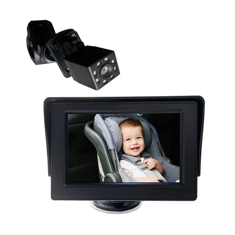 A80X-Baby Car Camera, Baby Car Rearview Mirror, 4.3 Inch Baby Car Monitor, Baby Car Seat Rearview Mirror Camera, Observe Baby