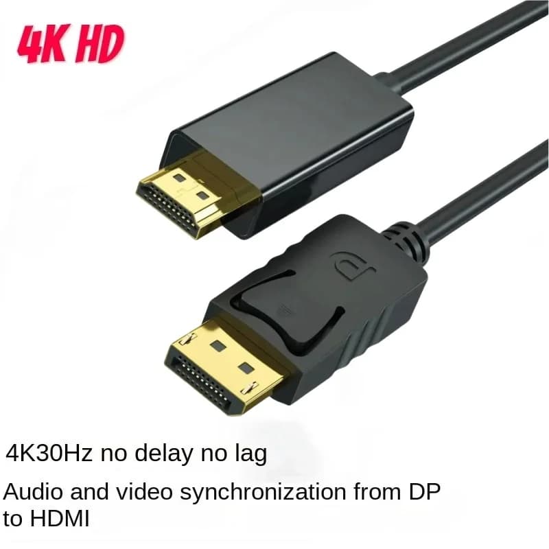 DP DisplayPort Cable to HDMI 4K 1080P Gold Plated Adapter for PC Laptop Computer Monitor Projector Cable HDMI Converter