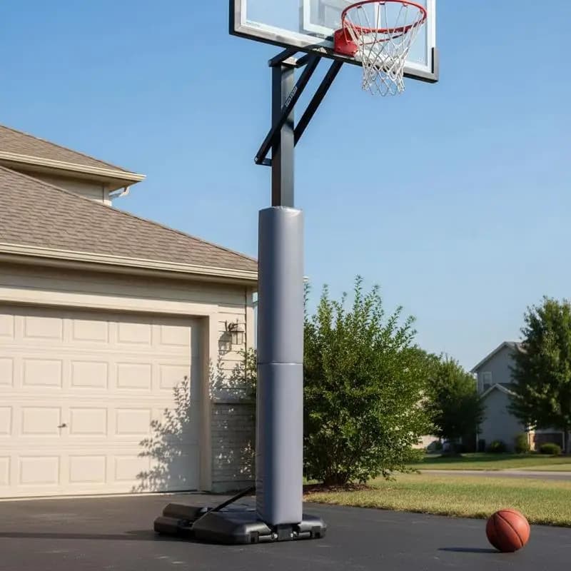 Cuscino Protettivo per Palo da Basket 71x1.2 Pollici per Vialetti, Seminterrati, Garage - Barriera Antiurto Resistente in Schiuma ad Alta Densità