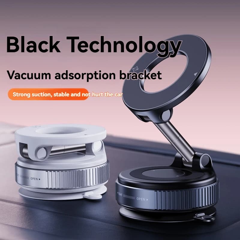 Car telephone support with vacuum and magnetic suction, new model 2025, for car navigation.
