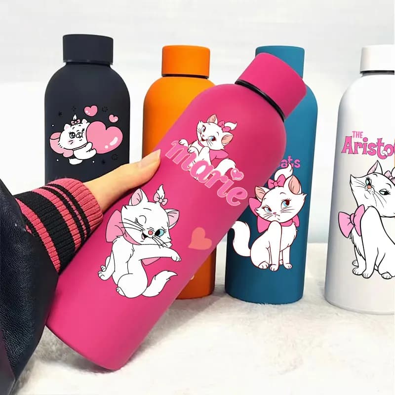 500ML per Gli AristoCats Duchessa Marie Gattino Tazza di Acqua Isolata Cartoon Tazza di Caffè Isolata Zucca Bottiglia Regalo Di Compleanno