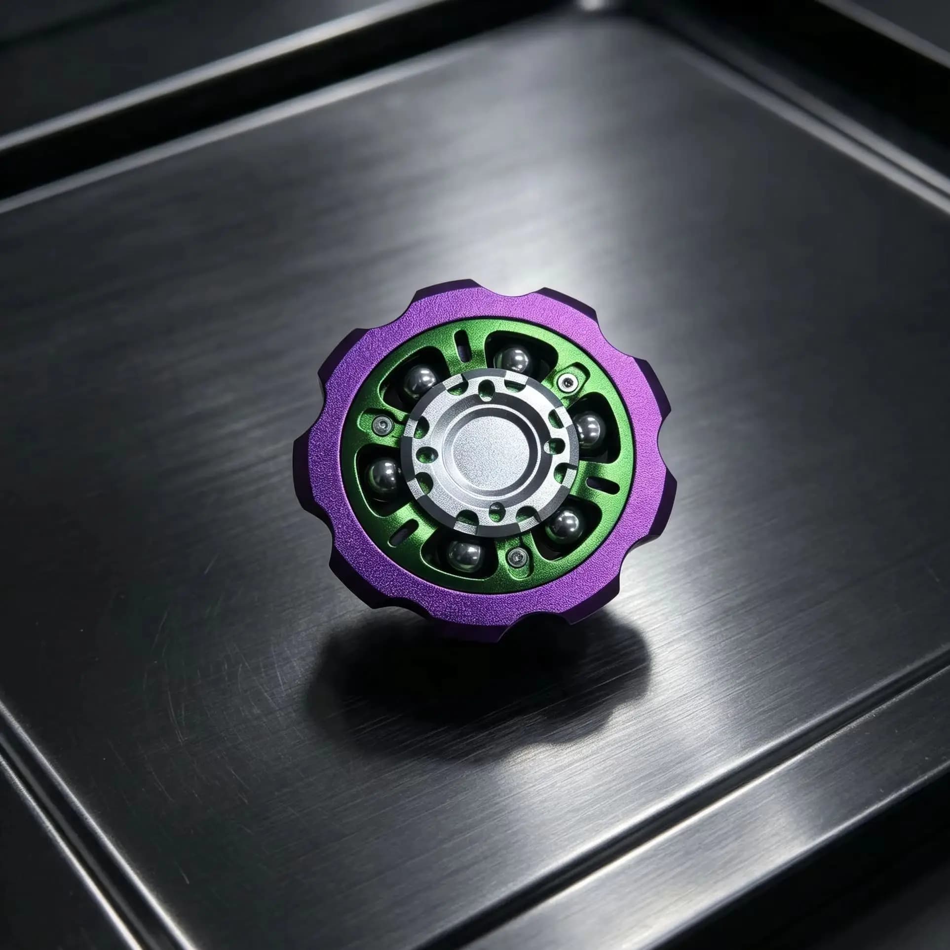 Metal Ball Bearing EDC Fidget Spinner, Handheld Stress Relief Fidget Toy, Anti‑Anxiety Finger Spinner for Adult Office Leisure