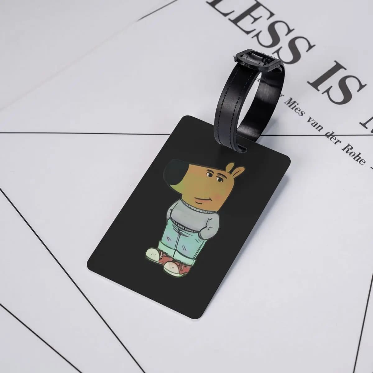 Etichette per Bagagli Chill Guy, Accessori per Valigie, Targhette per Bagagli da Viaggio, Porta Etichette con Nome e Indirizzo