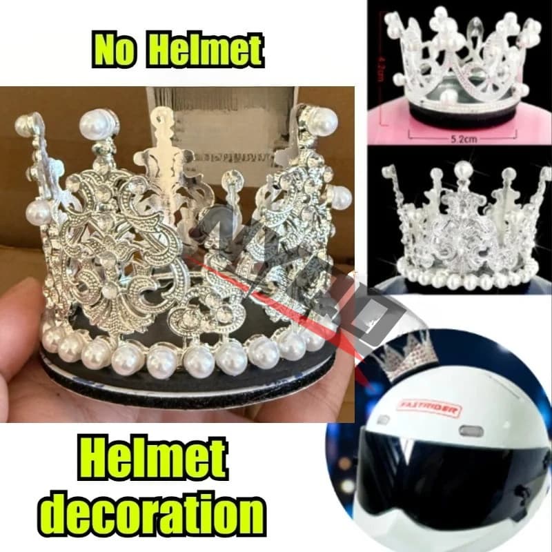 Lavoro manuale Creativo Moto Auto elettrica Decorazione per casco in metallo Decorazione manuale della tazza della corona Angoli Accessori per casco da moto