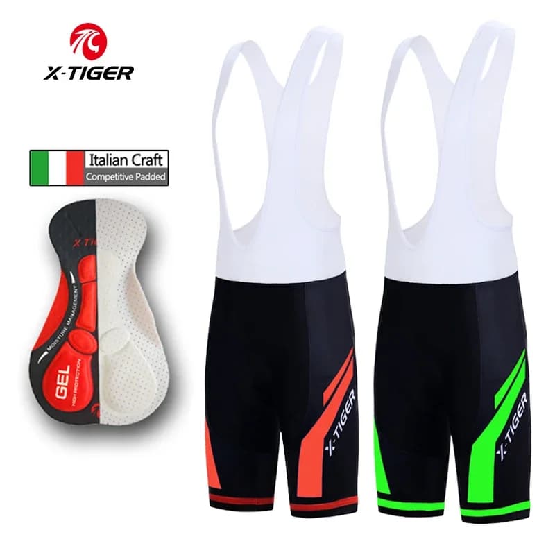 X-TIGER Cycling Men's Bike Shorts Breathable 5D Gel Padded Triathlon Professional Bike Shorts Outdoor Cycling Clothing