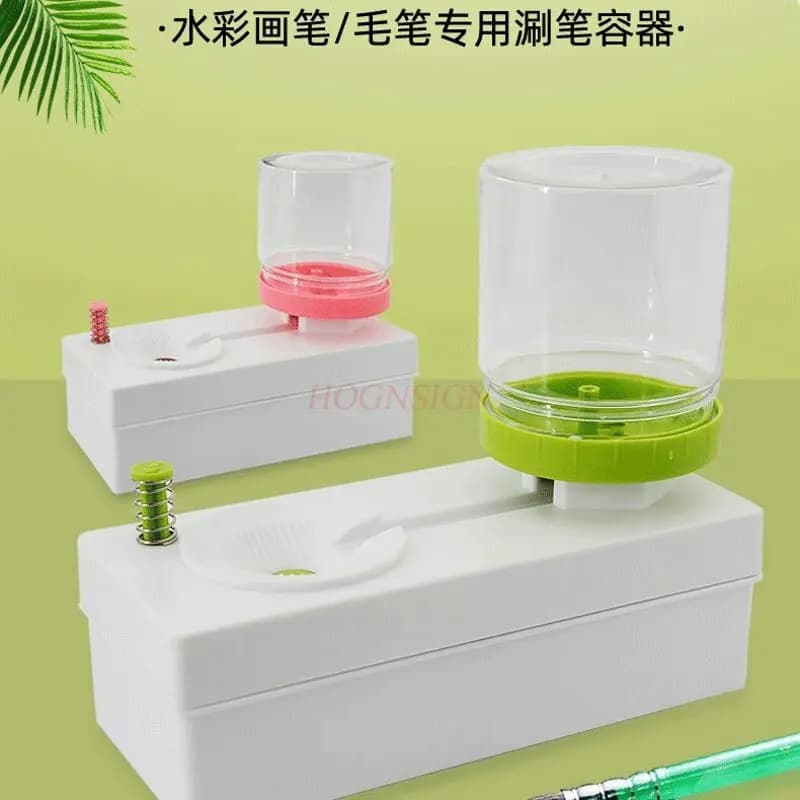 1 set di rondelle per pennelli, WC con cambio automatico dell'acqua, portapenne, rondella per pennelli per pittura ad acquerello, detergente per pennelli, portapenne
