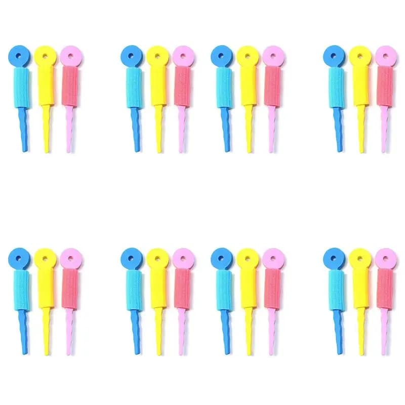 AA81-24 PCS Foam Bigodini for hair care, soft magic sponge for curling hair, DIY tools for hair styling for women