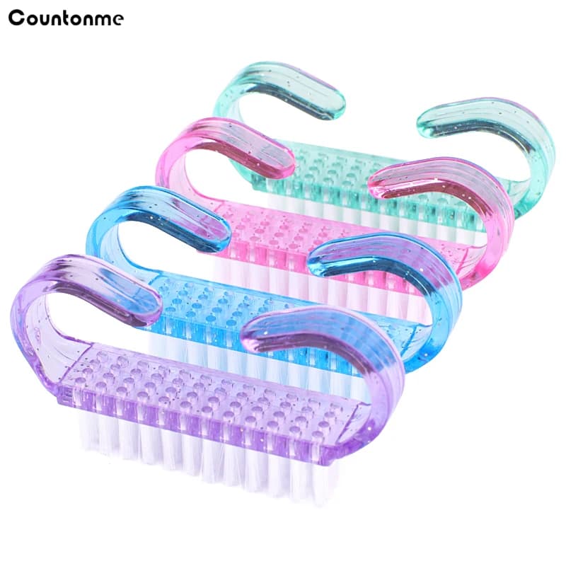 10 pezzi spazzole per pulizia unghie multicolore mano spazzola per unghie detergente kit per pulizia pedicure per dita dei piedi e manicure per unghie