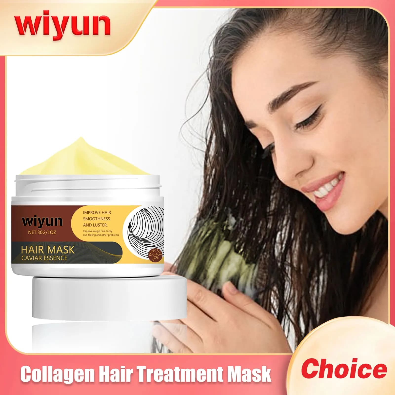 Collagen Hair Mask: Improves Frizz, Keep Soft, Straight Duration, Nuts and Repair Damaged Curly Hair, Hair Care Balm