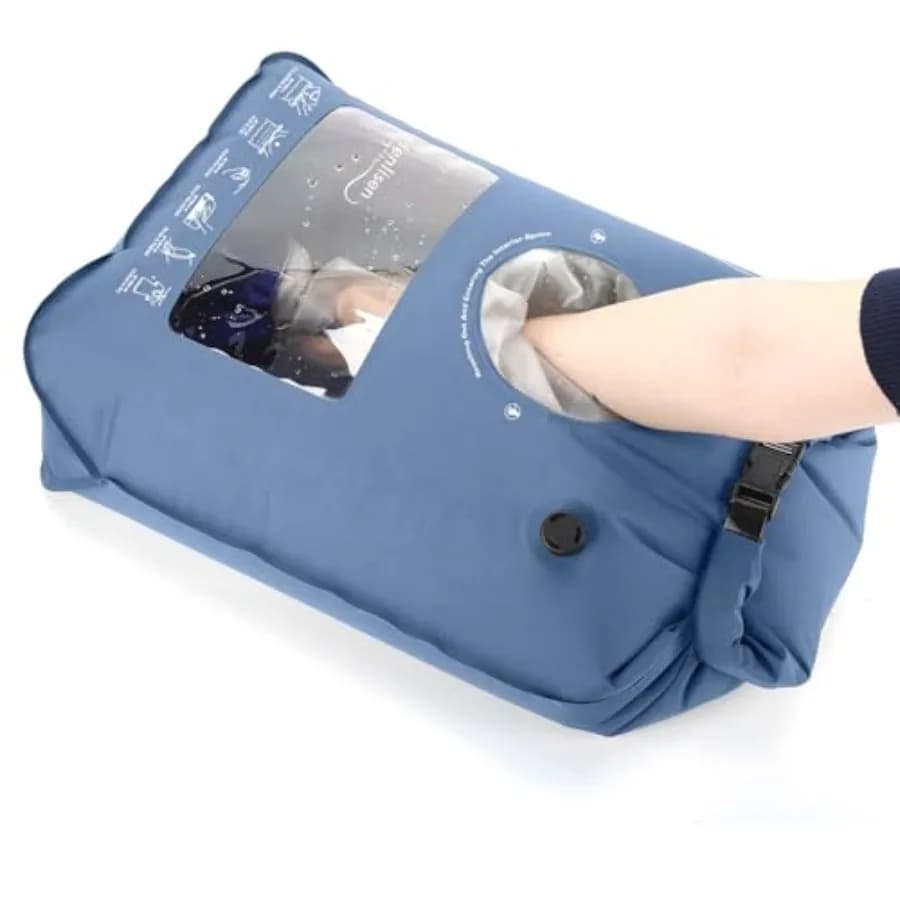 Wash Bag Portable Washing Machine for Camping Travel Laundry Washing Clothes Manual Washer Dry Bags Hand Wash for Outdoor Trave