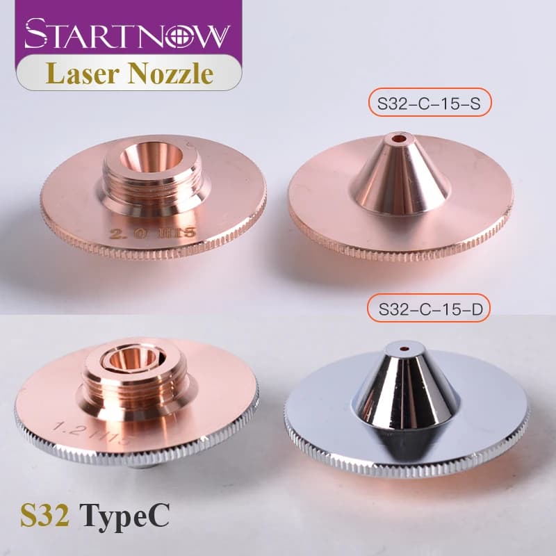 Startnow Bulge Ugelli Laser D32 Singolo Strato Per WSX HANS Raytools Ugello In Fibra Macchina Da Taglio Laser Testa Supporto Accessori