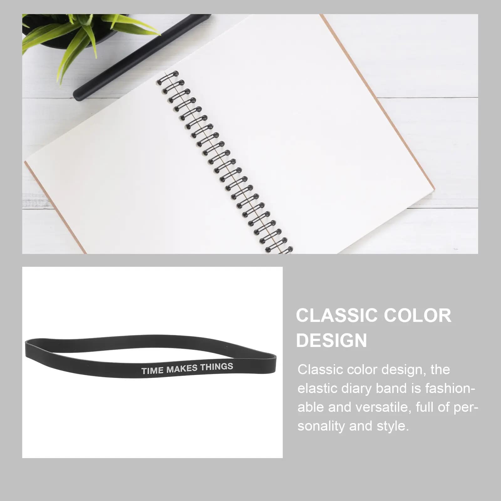 Fascetta Elastica in Silicone Flessibile per Diari, Quaderni, Astucci, Contenitori Bento - Blocco Pagine Sicuro, Multiuso, Piccola