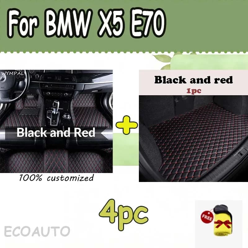 CAR FLOOR&TRUNK MAT 4PC SET For BMW X5 E70 7 Seats 2006 2007 2008 2009 2010 2011 2012 2013 Car Accessories Auto with towel