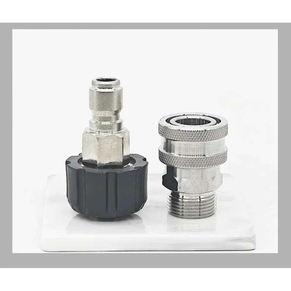 Connettore Rapido in Acciaio Inox per Irrigazione Giardino, Adattatore per Idropulitrice ad Alta Pressione, Connettore Rapido per Tubo Irrigazione a Goccia
