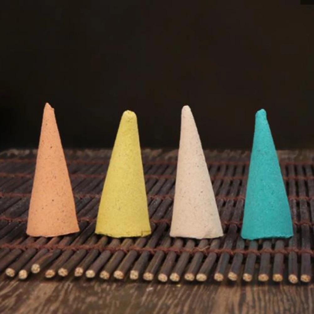 Traditional hand-made tower incense, natural sandalwood cone incense, help for internal purification of sleep, incense on pagoda 300 pills/package