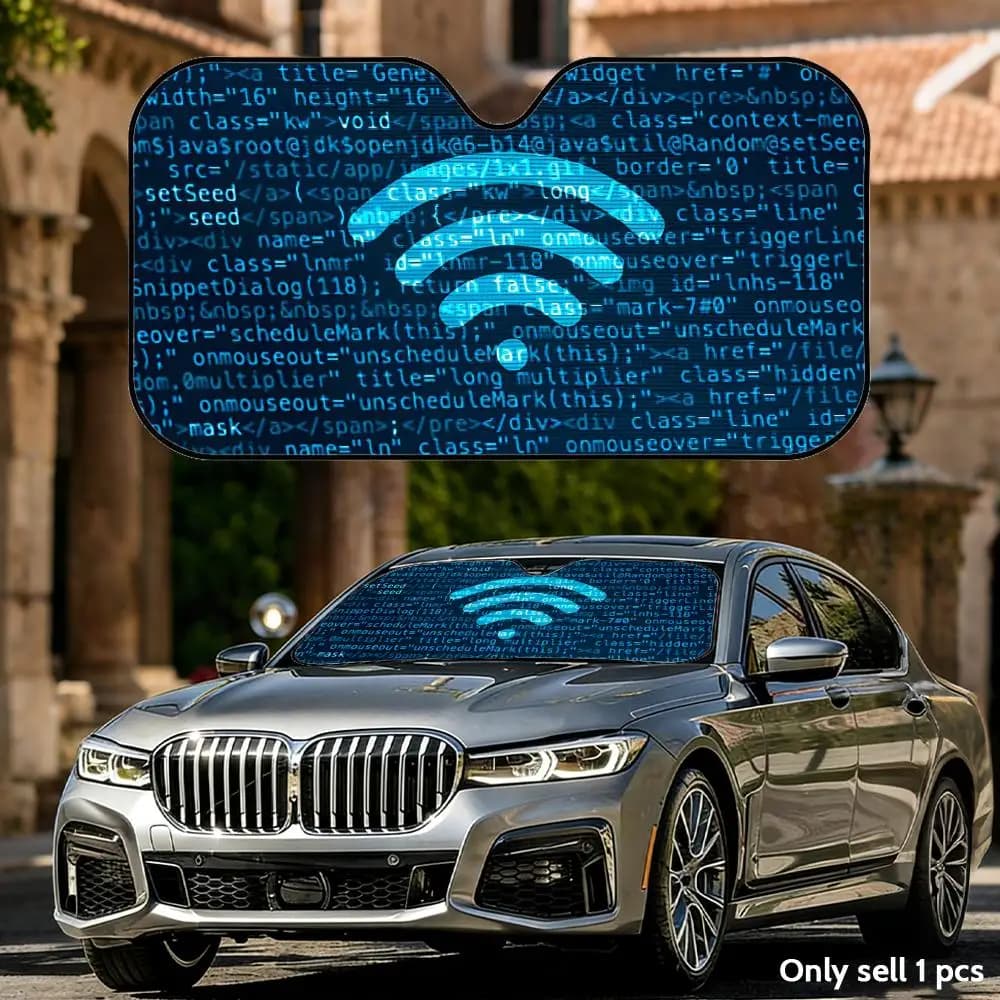 Parasole WIFI in Alluminio con Protezione UV e Isolamento Termico, Pieghevole e Riutilizzabile