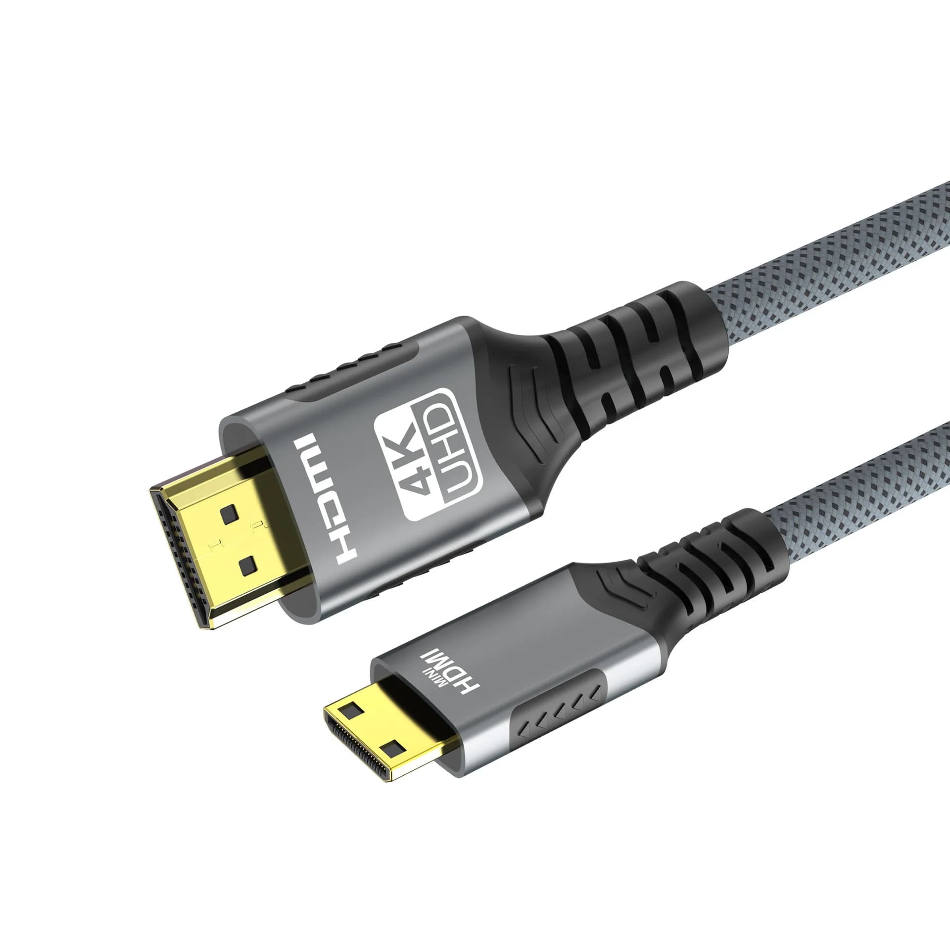 Cavo HDMI 2.0 Intrecciato da Mini/Micro HDMI a HDMI, 4K@60Hz, Bidirezionale, 18Gbps, per Fotocamera Digitale, Monitor, TV