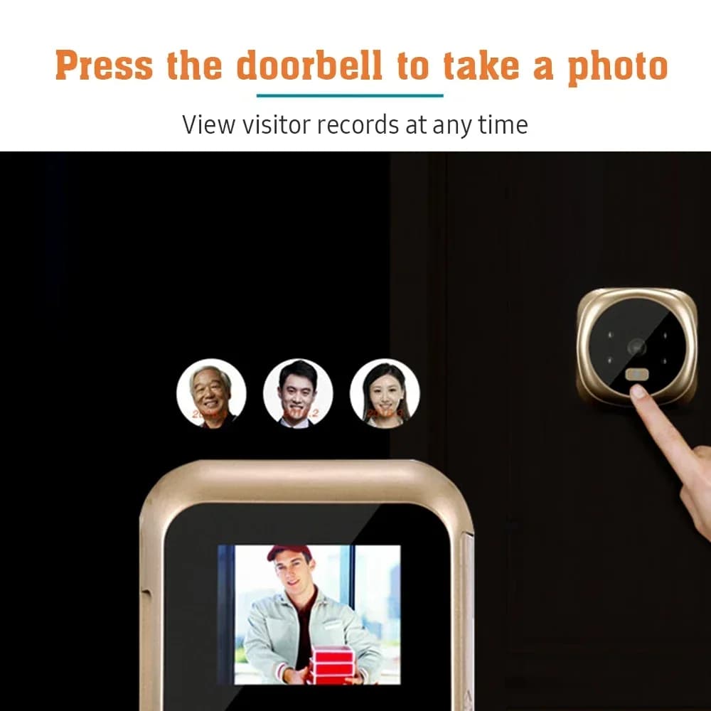 NUOVO videocitofono spioncino per porta telecamera spioncino per porta campanello con monitor wireless visione notturna dal vivo per l'home office